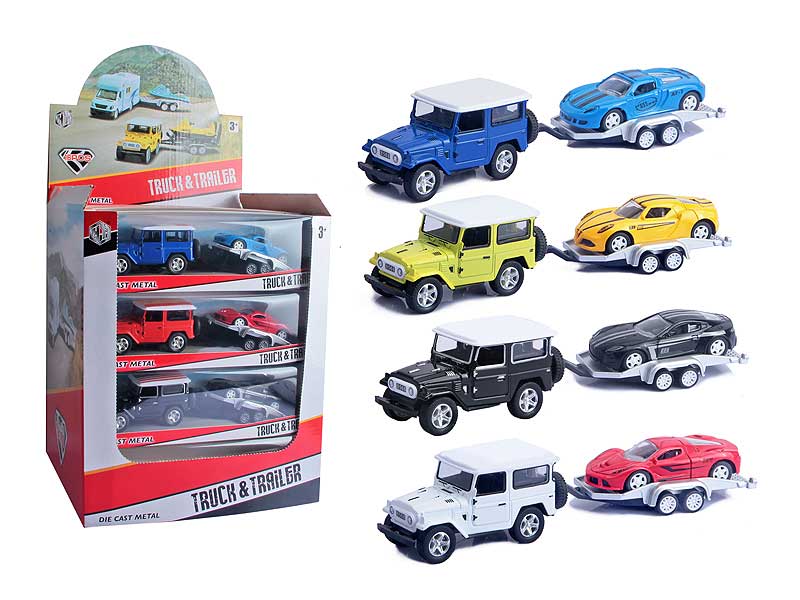 Die Cast Truck Pull Back(16in1) toys