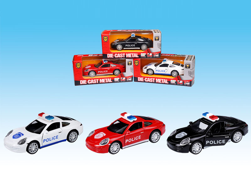 1:32 Die Cast Police Car Pull Back(3S) toys