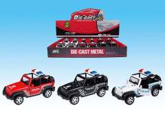 1:32 Die Cast Police Car Pull Back(12in1) toys