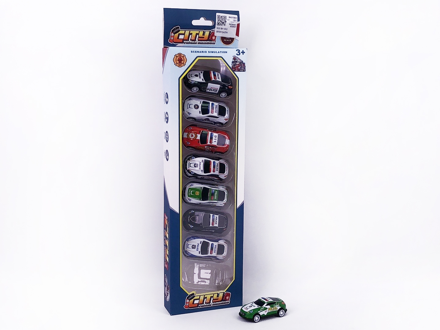 Pull Back Police Car(8in1) toys