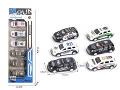 Die Cast Police Car Pull Back(6in1) toys