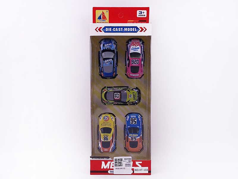 1:64 Die Cast Racing Car Pull Back(5in1) toys