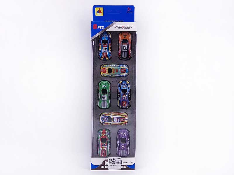 1:64 Die Cast Racing Car Pull Back(8in1) toys