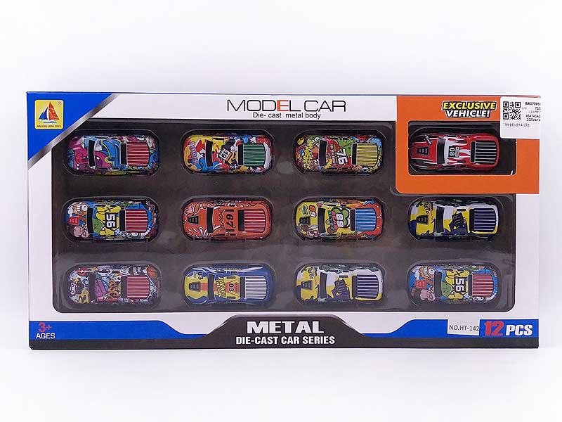 1:64 Die Cast Car Pull Back(12in1) toys
