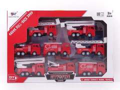 Pull Back Fire Engine(8in1) toys