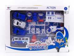 Pull Back Police Car Set