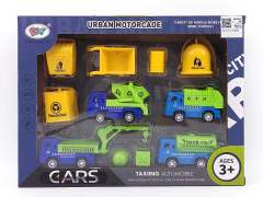 Pull Back Sanitation Truck Set toys