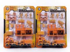 Pull Back Construction Truck Set(2S)