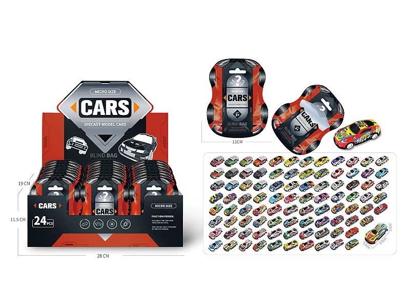 Die Cast Car Pull Back(24in1) toys