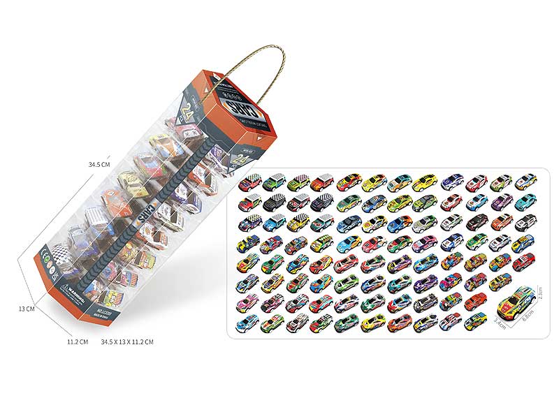 Die Cast Car Pull Back(24in1) toys