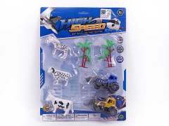 Pull Back Farmer Car Set toys