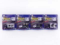 1:87 Die Cast Police Car Pull Back(4S)