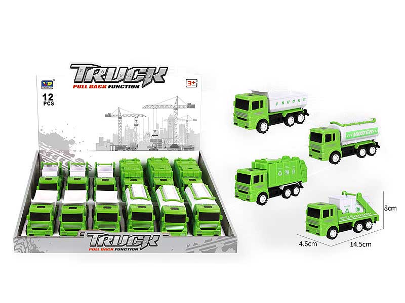 Pull Back Sanitation Truck(12in1) toys