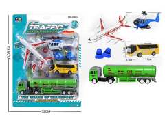 Pull Back Traffic Car Set