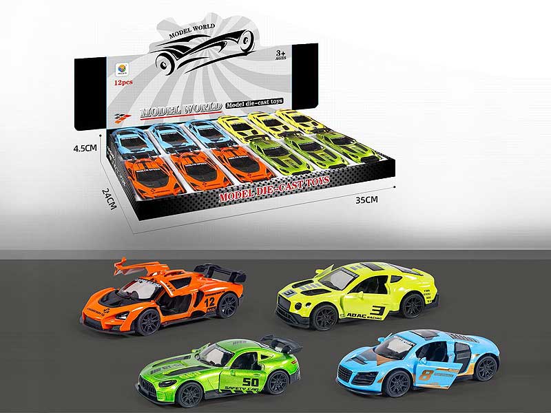 1:42 Die Cast Car Pull Back(12in1) toys