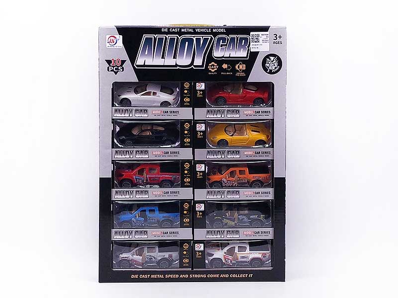 1:38 Die Cast Car Pull Back(10in1) toys