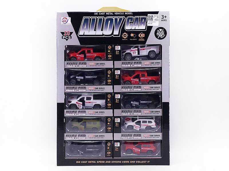 1:38 Die Cast Car Pull Back(10in1) toys