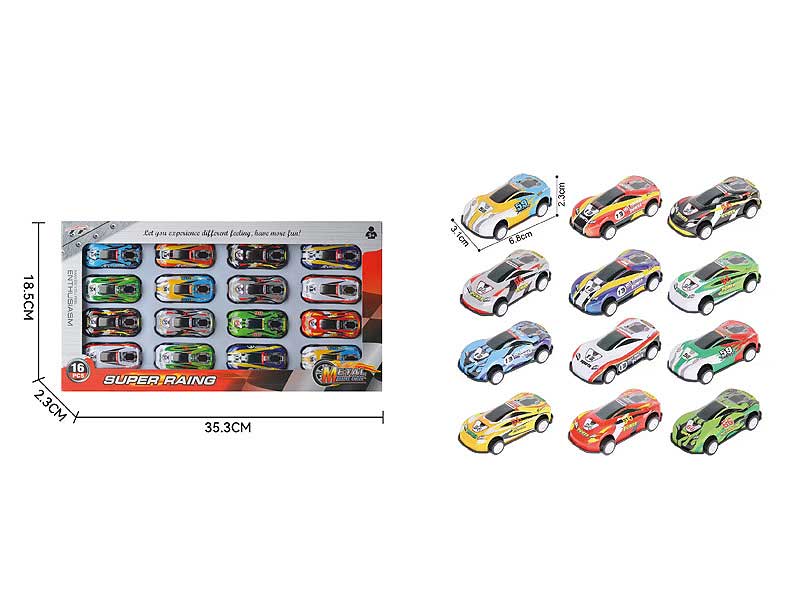 1:64 Die Cast Car Pull Back(16in1) toys