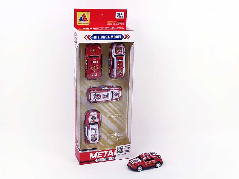 1:64 Pull Back Fire Engine(5in1) toys