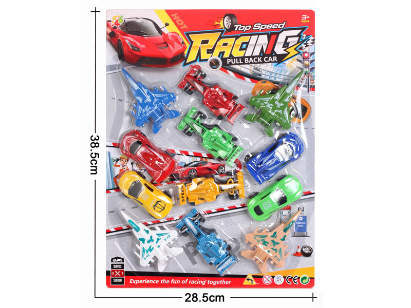 Pull Back Racing Car & Fighter & Equation Car(12in1) toys