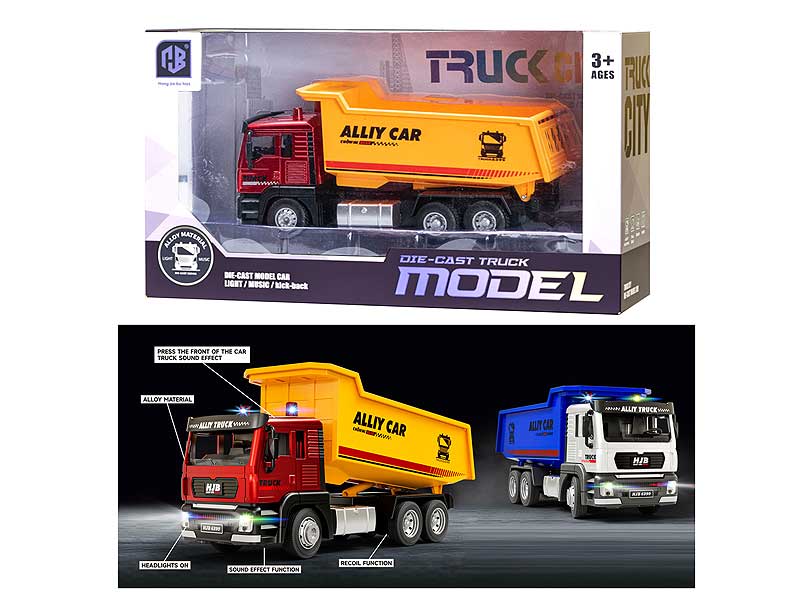 1:43 Die Cast Construction Truck Pull Back W/L_M(2C) toys