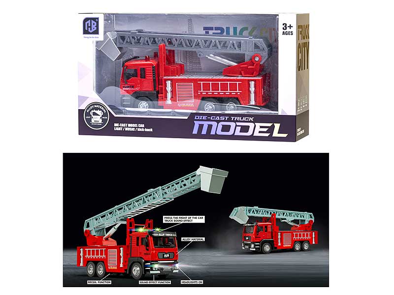 1:43 Die Cast Fire Engine Pull Back W/L_M toys
