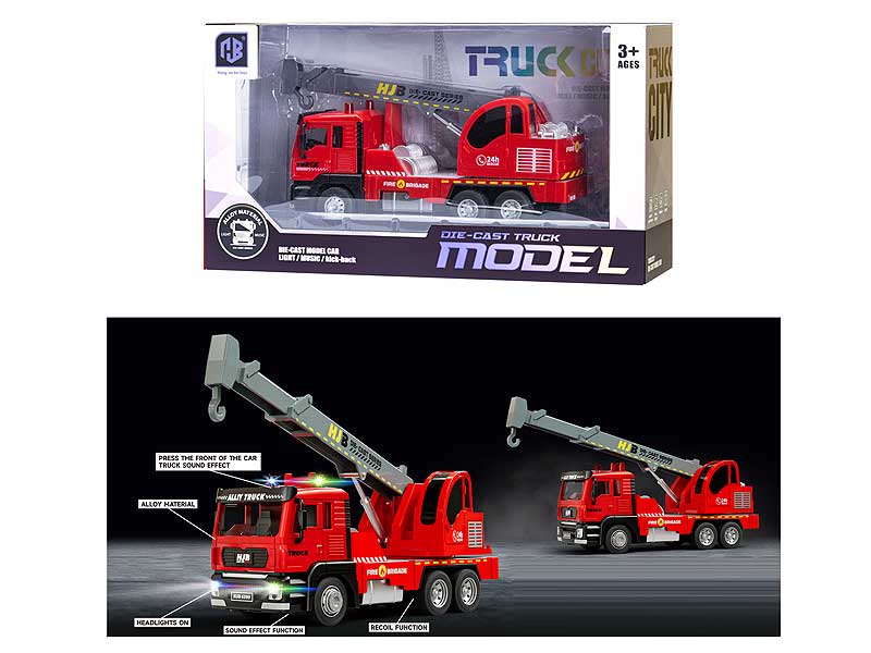 1:43 Die Cast Fire Engine Pull Back W/L_M toys