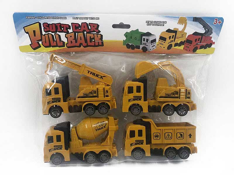 Pull Back Construction Truck(4in1) toys