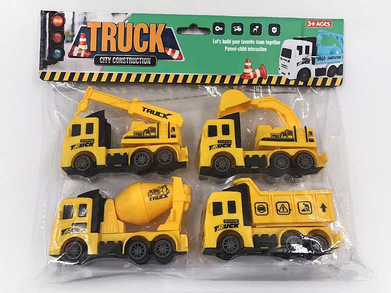 Pull Back Construction Truck(4in1) toys