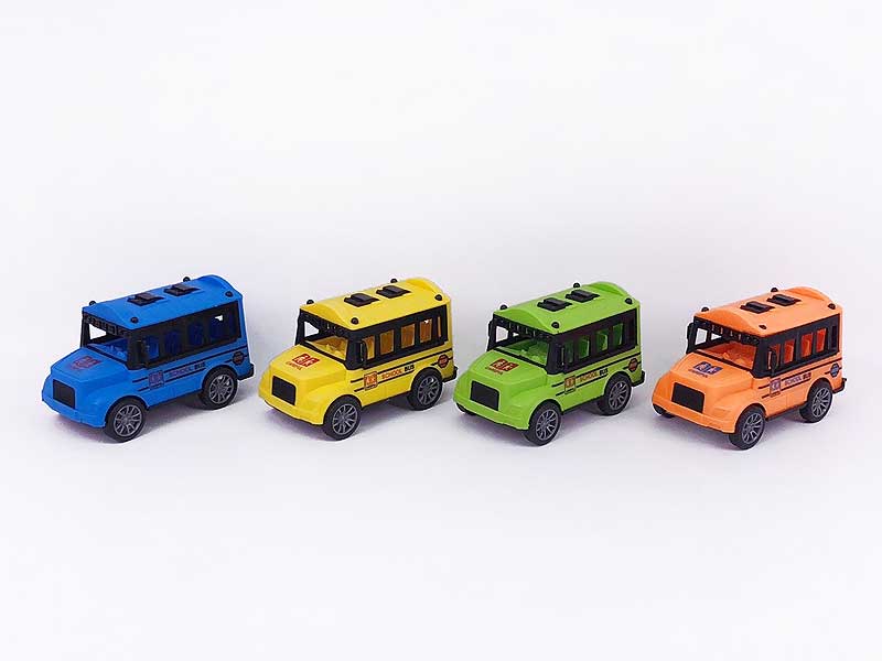 Pull Back School Bus(4in1) toys