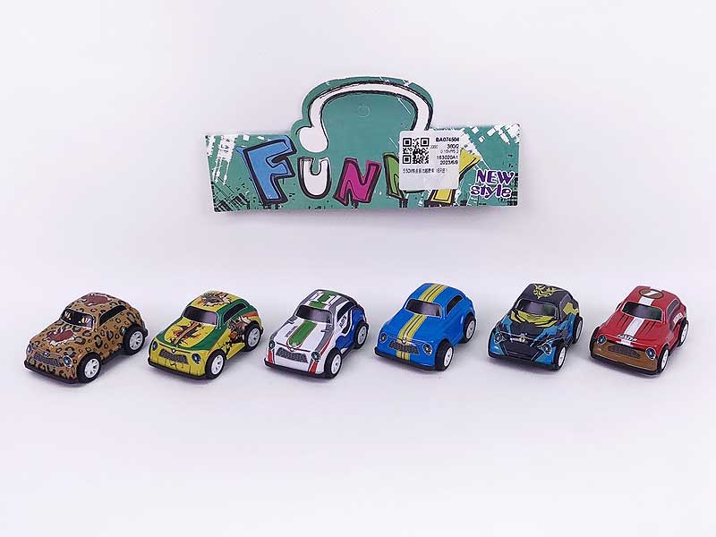 5.5CM Pull Back Cross-country Car(6in1) toys