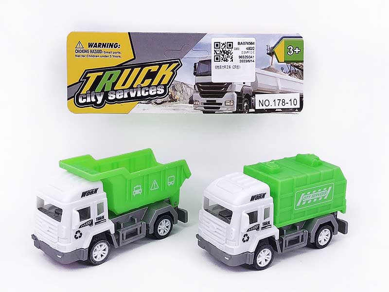 Pull Back Sanitation Truck(2in1) toys