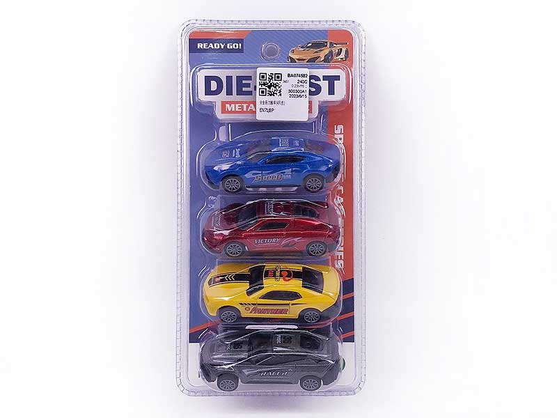 Die Cast Sports Car Pull Back(4in1) toys