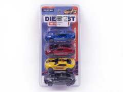 Die Cast Sports Car Pull Back(4in1)