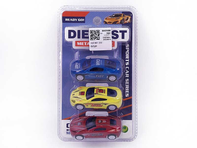 Die Cast Sports Car Pull Back(3in1) toys