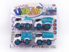 Pull Back Sanitation Truck(4in1) toys