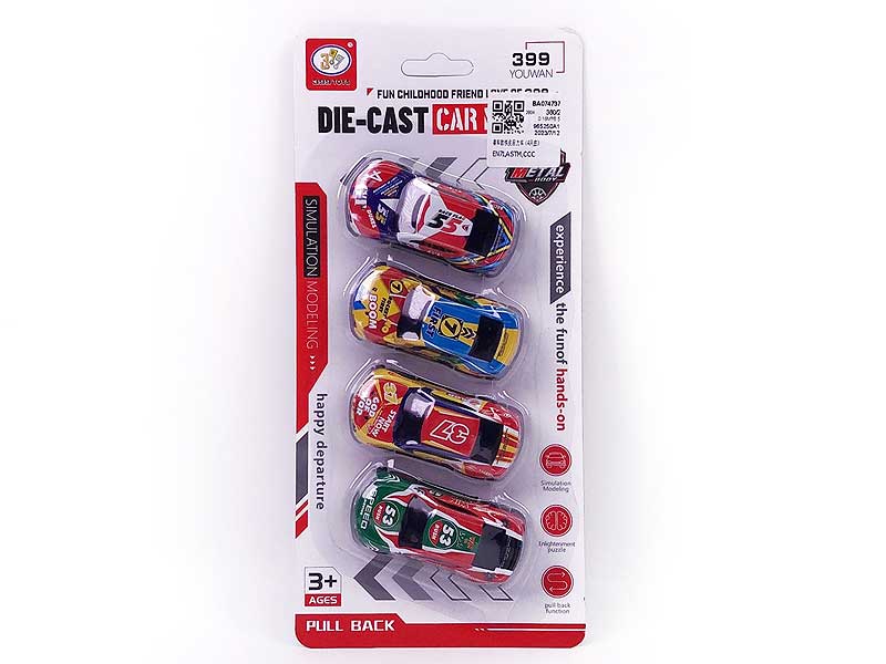 Pull Back Car(4in1) toys