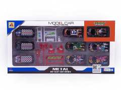 1:64 Pull Back Cross-country Car & Pull Back Racing Car & Road Signs