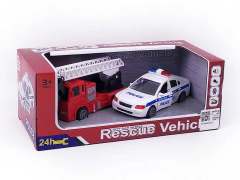 Pull Back Police Car & Pull Back Fire Engine W/L_S