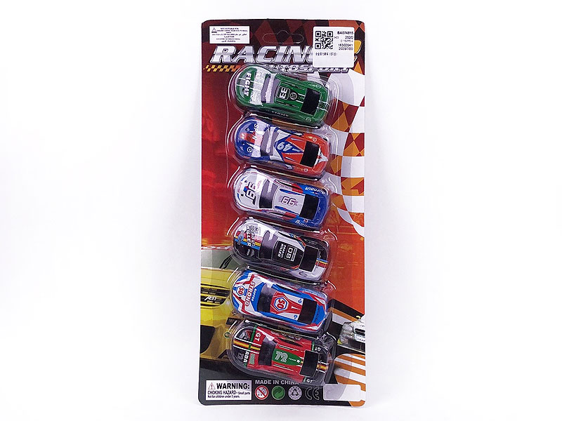 Die Cast Racing Car Pull Back(6in1) toys