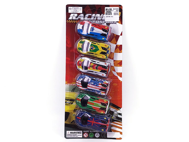 Die Cast Racing Car Pull Back(6in1) toys