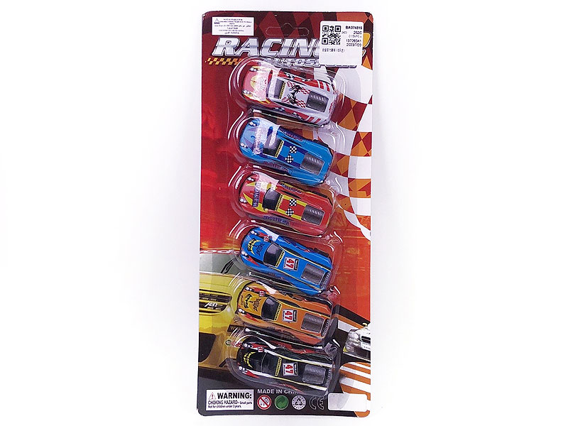 Die Cast Racing Car Pull Back(6in1) toys