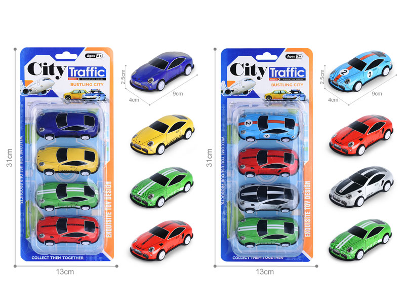 1:48 Die Cast Car Pull Back(4in1) toys