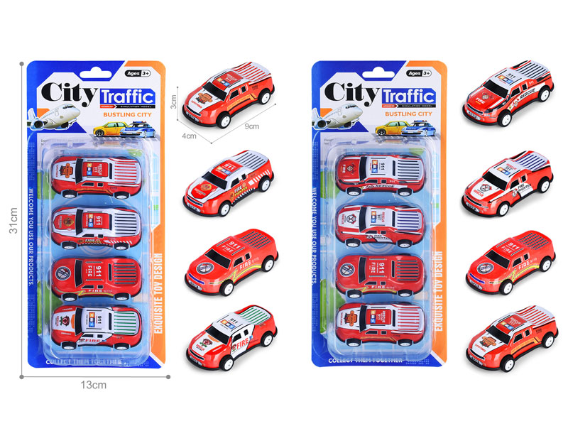 1:48 Die Cast Car Pull Back(4in1) toys