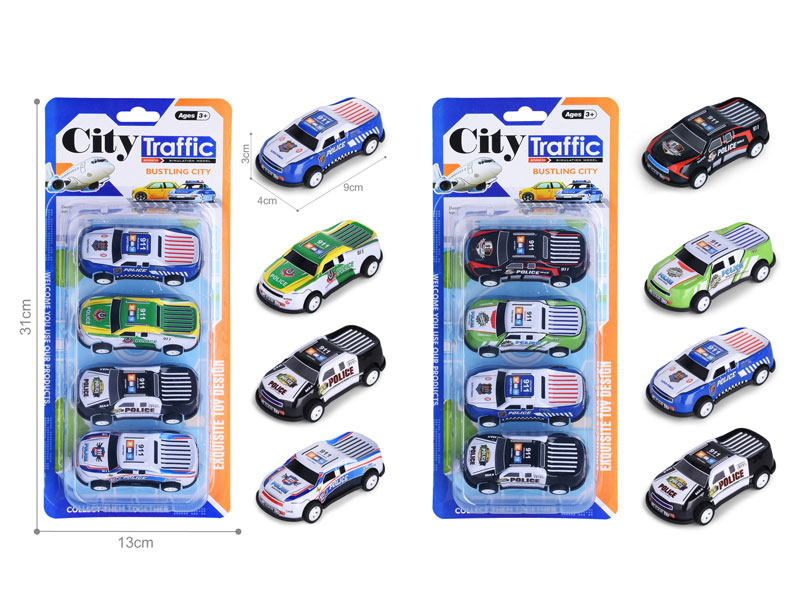 1:48 Die Cast Car Pull Back(4in1) toys