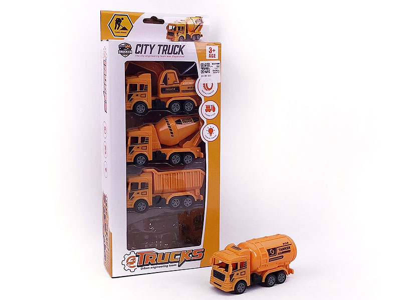 Pull Back Construction Truck(4in1) toys