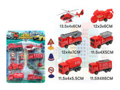 Pull Back Fire Engine Set toys