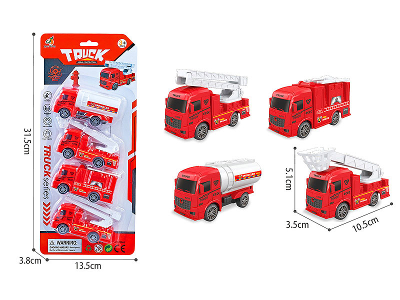 Pull Back Fire Engine(4in1) toys