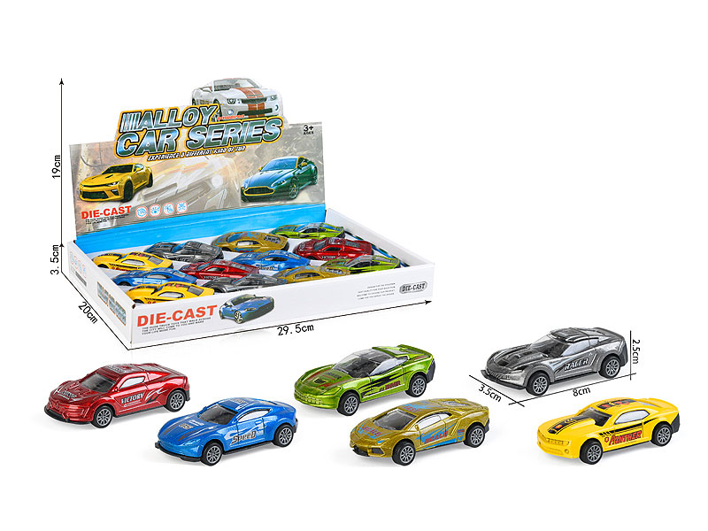 Die Cast Sports Car Pull Back(12in1) toys