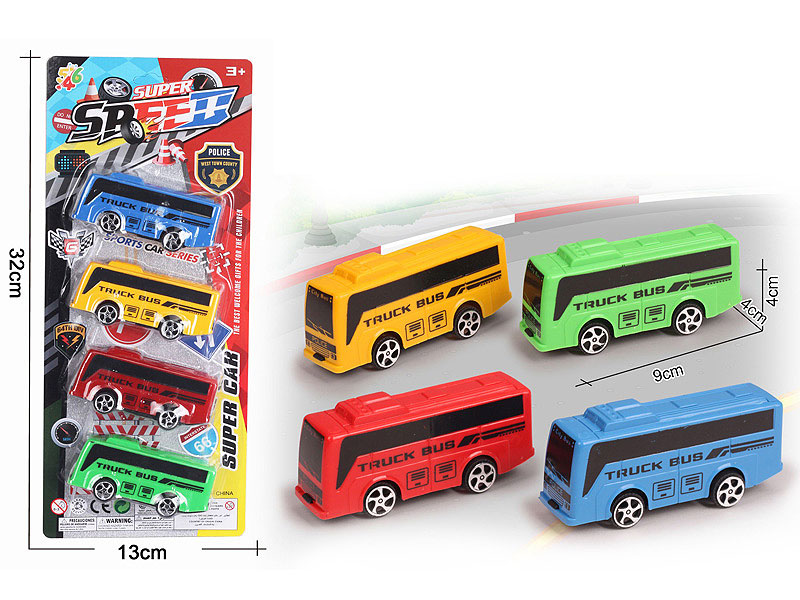 Pull Back Bus(4in1) toys